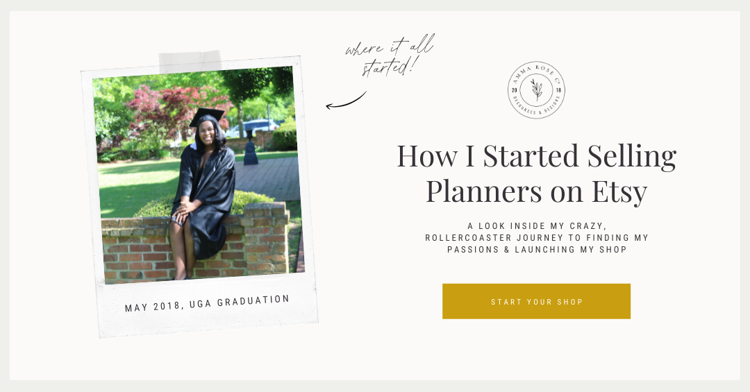 How I Started Selling Printable Planners on Etsy | Amma Rose Designs Blog